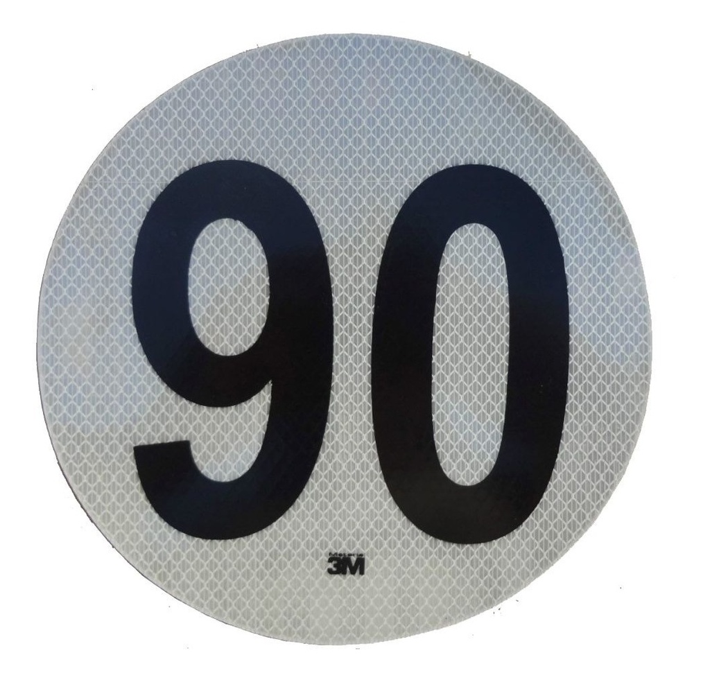 Círculo Reflectivo Velocidad Máxima 90 Km/H