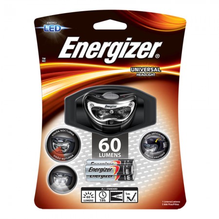 Linterna Frontal Vincha 60 Lum. C/ 3 Pilas AAA