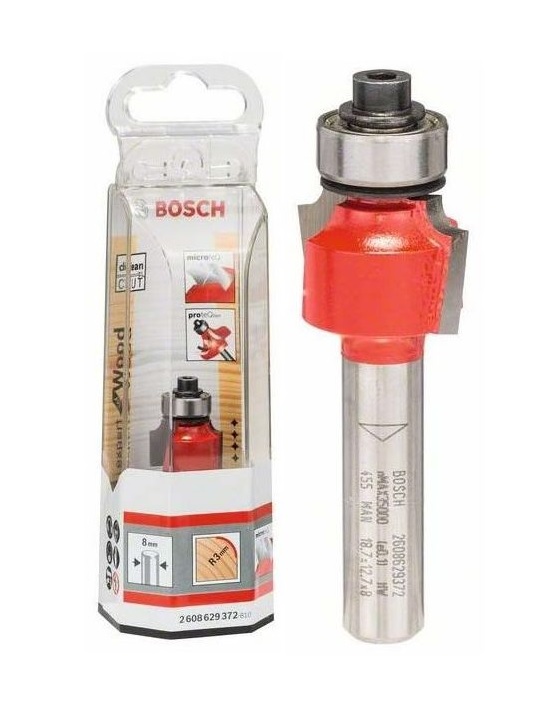 Fresa para redondear con rodamiento de avance 8mm 18.7x12.7