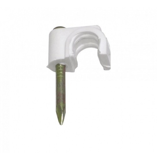 Grampa Sujeta Cable MX 10 Blancas