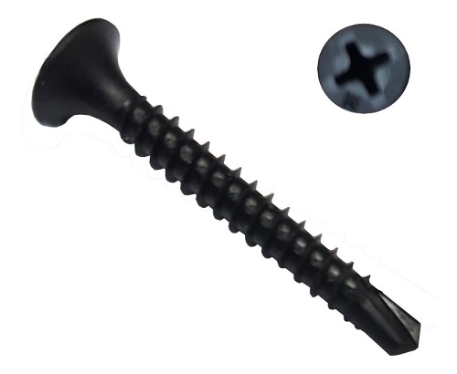 Tornillo Punta Mecha T3 6X 1 5/8 Negro