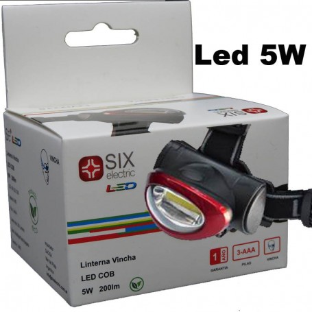 Linterna Vincha Led Cob. 5W   -Six Electric
