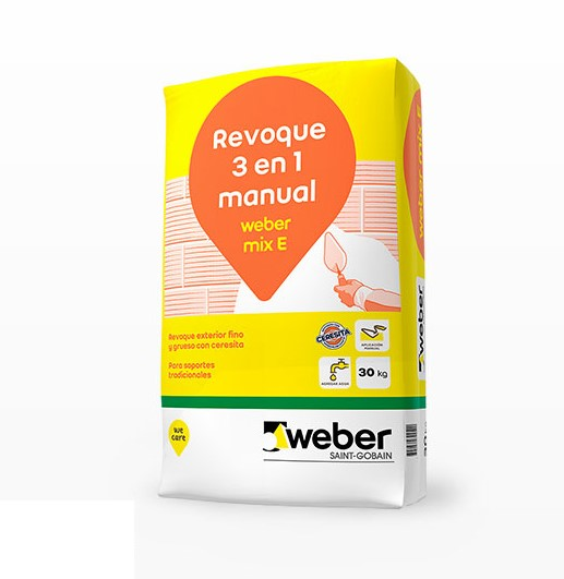 Revoque Mix E X 30 Kg Weber  3 En1