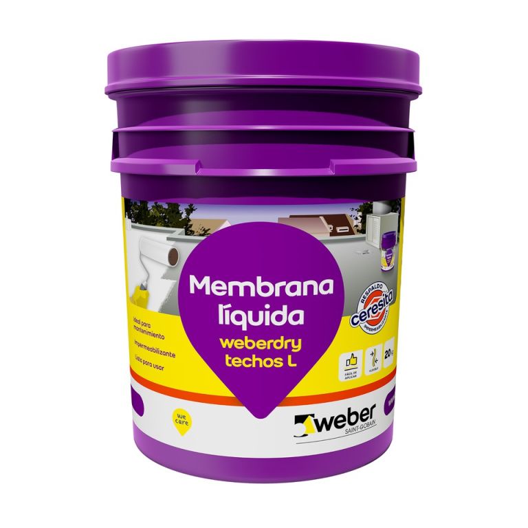WeberDry Techos L Membrana Liq Imperm Blanco X 10 Kg