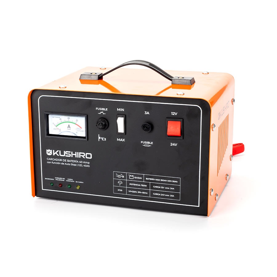 Cargador De Baterias 40 AMP Con Auto Stop