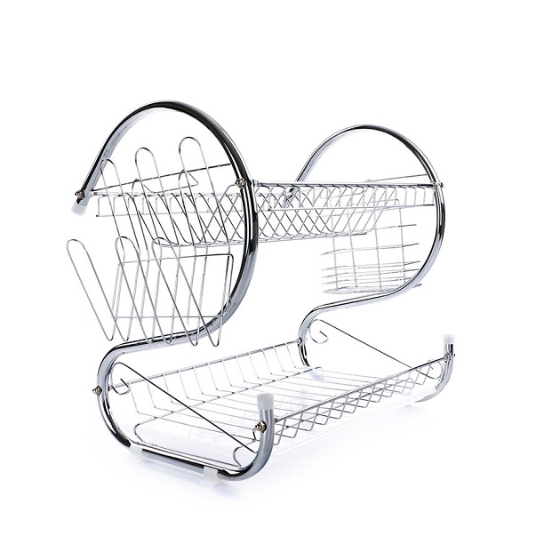 Escurreplatos Cromado 2 Niveles 38x24x39 C/Bandej Y 2 Acc