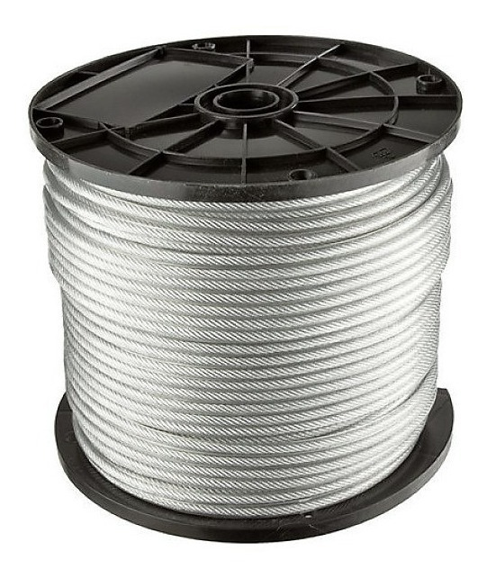 Cable De Acero 6 X 7  2.5mm .$ X Mts (Rollo 300mts)