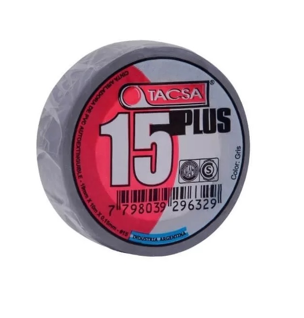 Cinta Aisladora Tacsa 10 M Gris