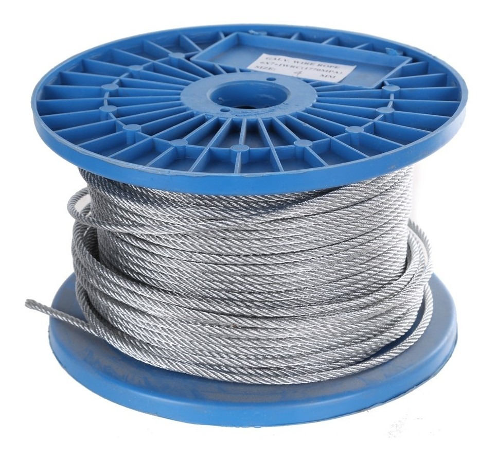 Cable De Acero Carretel Galv 6mm 6x7  X M