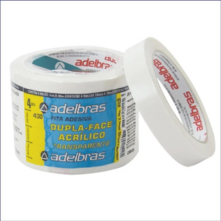 Cinta Doble Faz Acrilica 24mmx2m   Adelbras