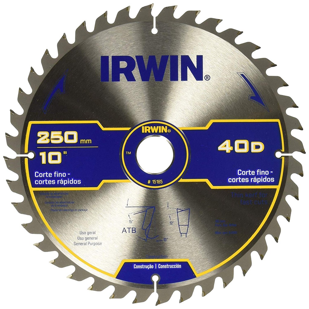 Sierra Circular       10 X 40Dt. China  15185