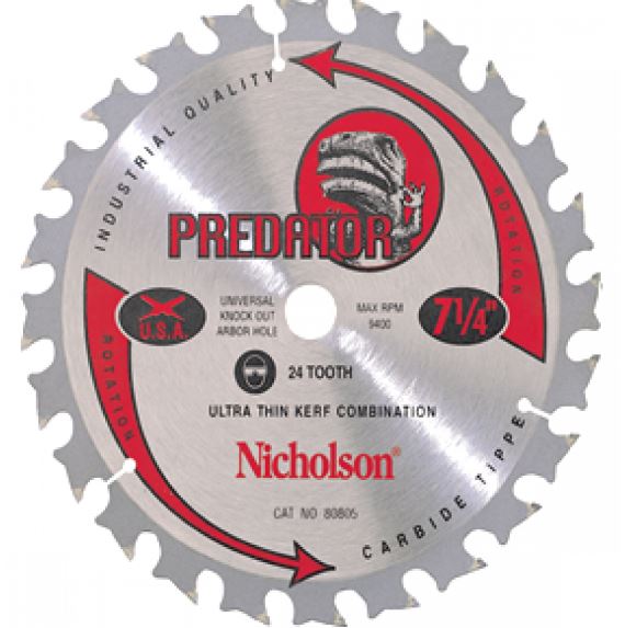 Sierra Circular Nicholson Predator 10"X60   Widia