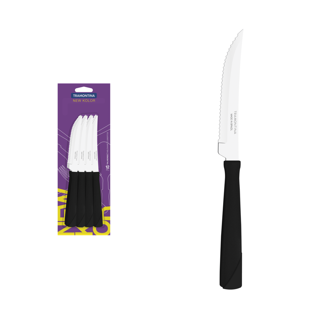 Cuchillo Asado Tramontina Newkolor Negro 23160/004