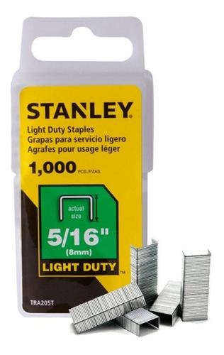 Caja De 1000 Grampas Stanley Tra706 3/8