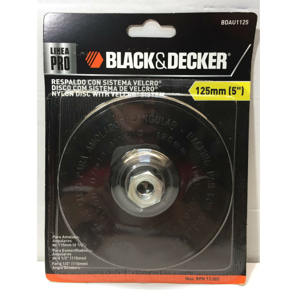 Respaldo C/Velcro 125mm C/Tuerca BDAU1125