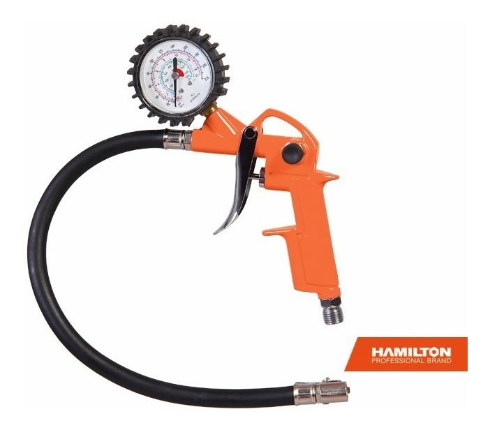 Pistola De Inflar Con Manometro