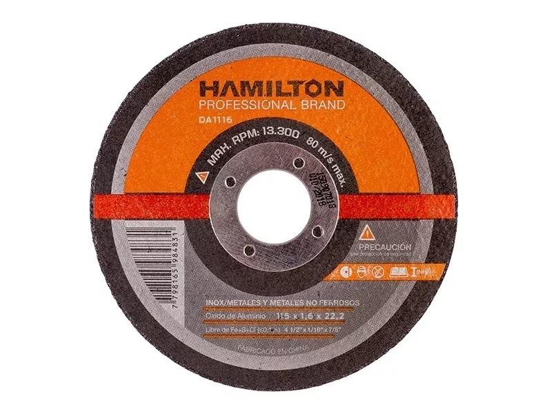 Disco Abrasivo De Corte Plano 115 X 1.6