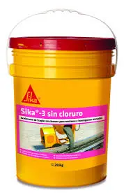 Sika 3 (S/Cloruro) - Acel. FragüE P/Mort Y Horm.Balde X25Kg