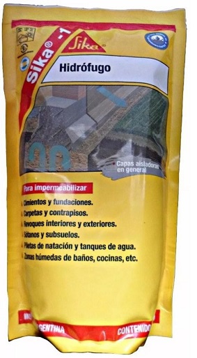 Sika 1 - Hidrofugo $ X Sachet 1Kg.  (Caja X 12 Sachet)