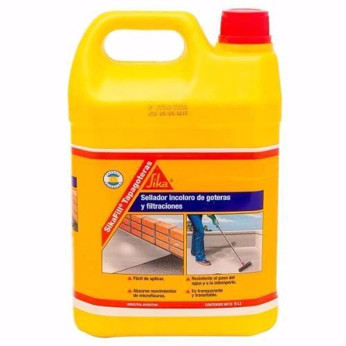 Sikafill Tapagoteras - Sellador Goteras Y Filtra Bidon X5Lts