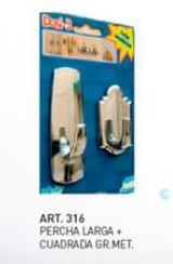 Percha Lord + Larga X 2 Metalica Dosi