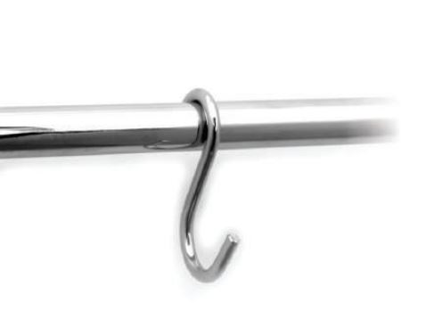 Gancho "S" cromado Para Caño - medidas varias -