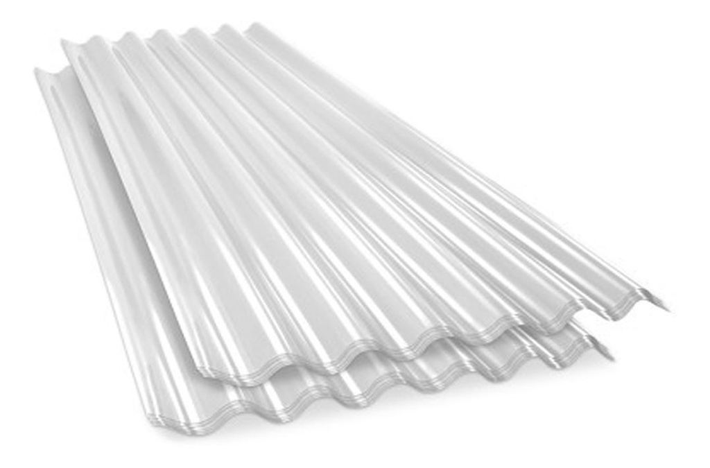 Chapa Policarbonato Trapezoidal  T101 Gris 0.8mm 1.10mx3mts