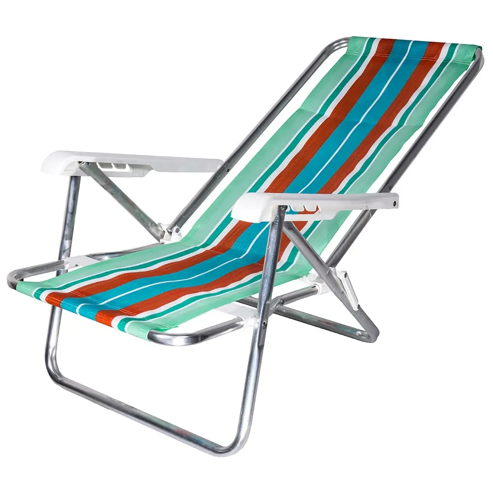 Reposera Playera Alum. Plegable 4 Posic.