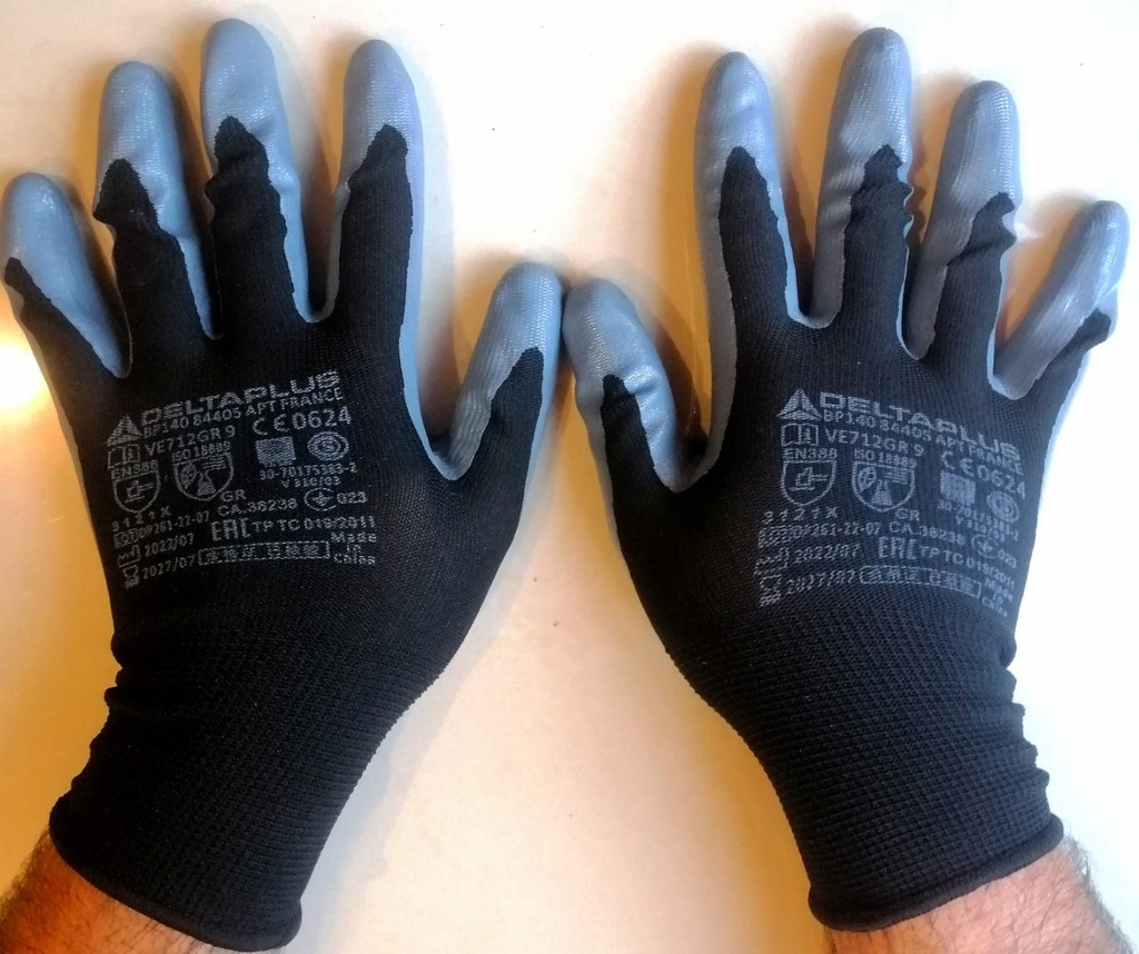 Guante Poliester Recub Latex Gris T9 VE630