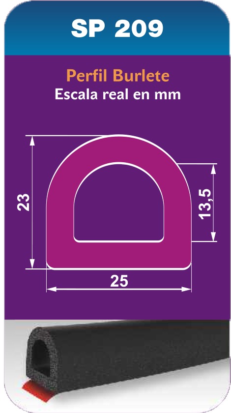Burlete Autoadhesivo Seal Pro SP209