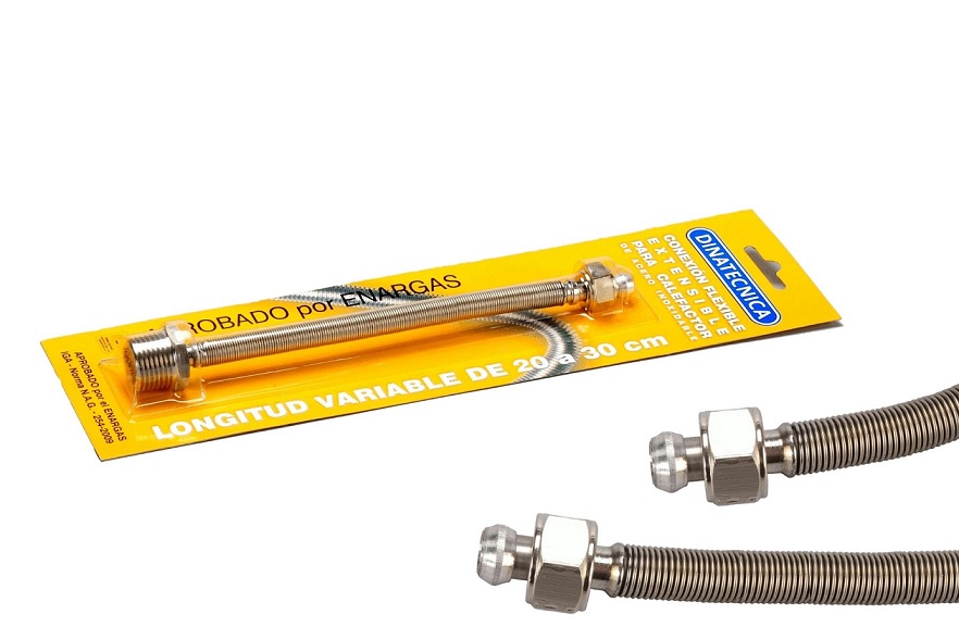 Caño Flexible-Extens P/Calefactor Ø1/4" de 20 A 30 Cm APROBA