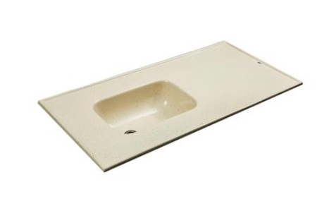 Mesada 140x60 Sin Zocalo  Beige Bacha Integrada