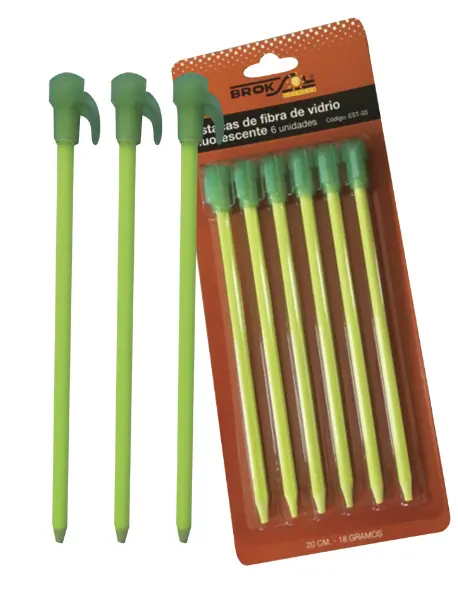 Estaca Fibra De Vidrio Fluorescente X 6 U