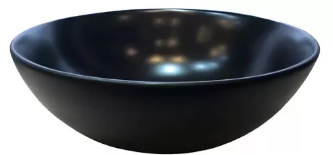 Bacha De Porcelana De Apoyar Negra 285x115 MM