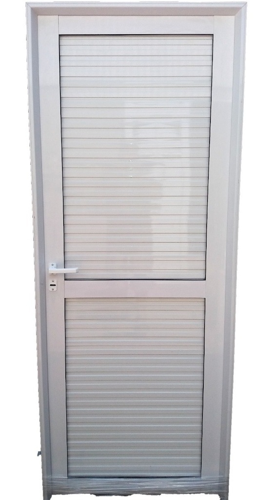 Puerta Acanalada 1/2 Vidrio 80x200 25mm Izq