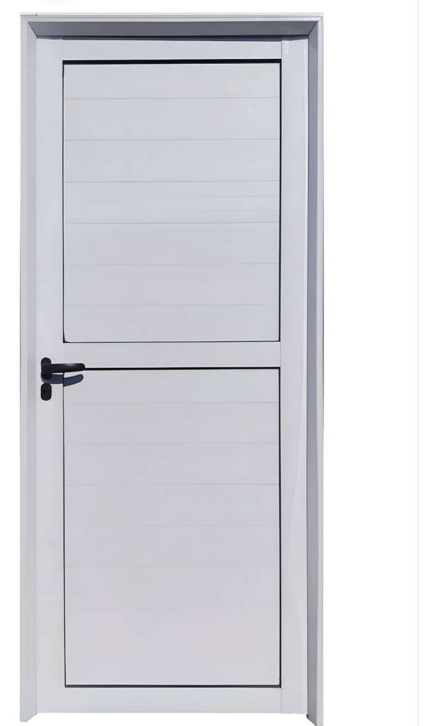 Puerta Aluminio 80x200 Tubular 36mm 1/4 Der