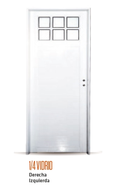 Puerta Aluminio 80x200 Tubular 36mm Ciega Izq