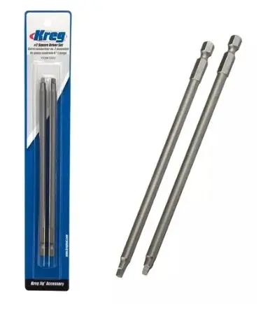 Set De Puntas Cuadradas Kreg X 2 Puntas Largas D6x2 X 6"