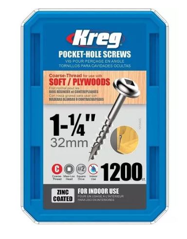 Tornillos De Zinc Kreg 32mm - 1 1/4'' X 1200 Unid Sml-c125