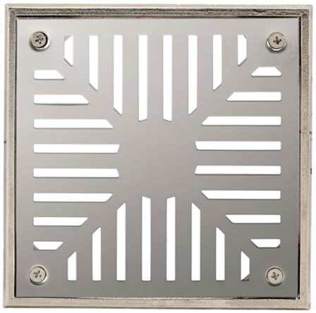 Rejilla Con Marco Fundicion Y Reja Acero Inox 12x12