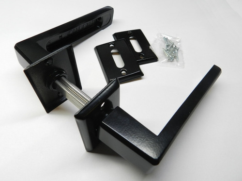 Manija D/B Biselada Aluminio Negro P 85mm