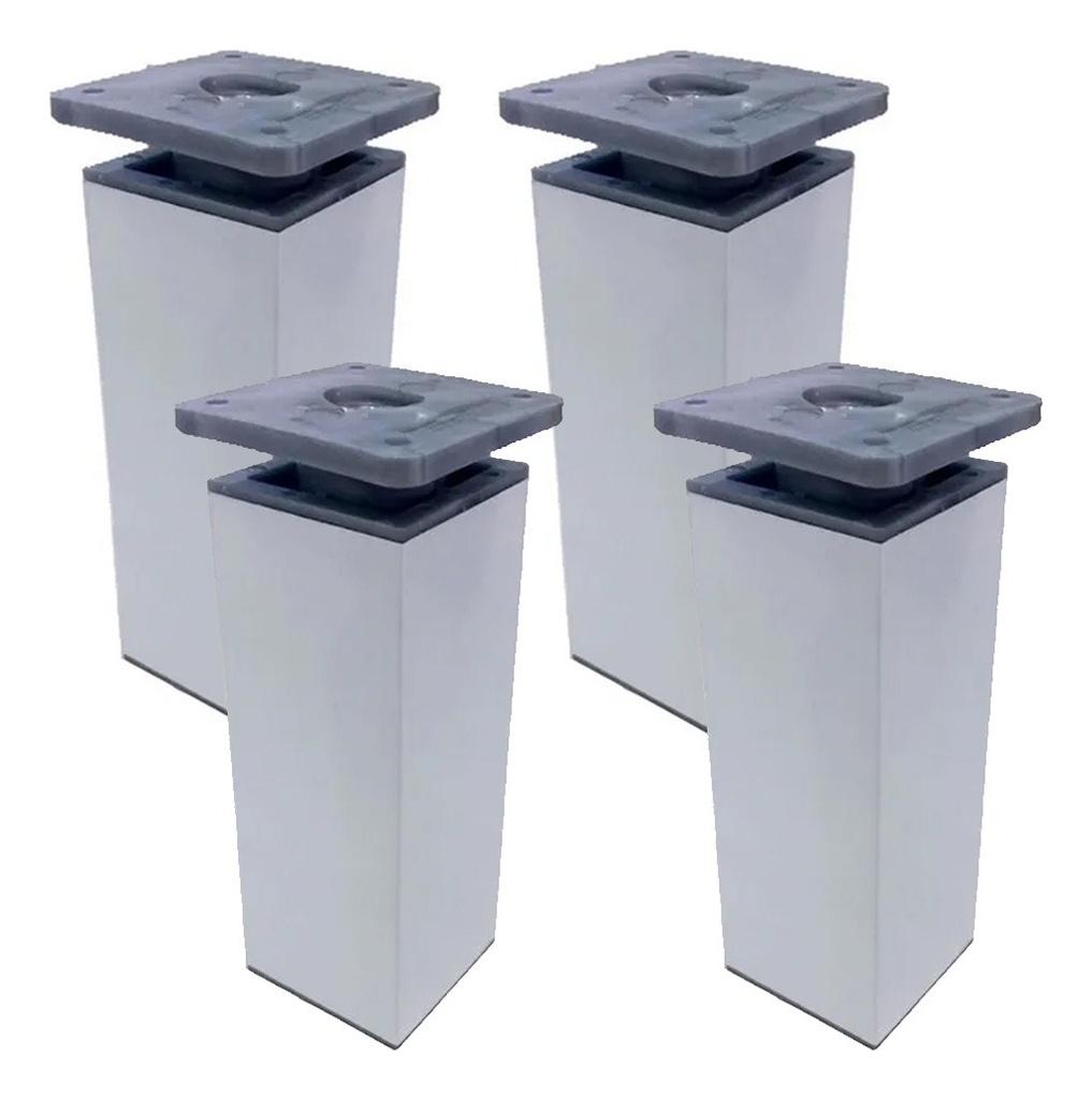 Pata  Aluminio Cuadrada Reg 40x100mm $ X C/U