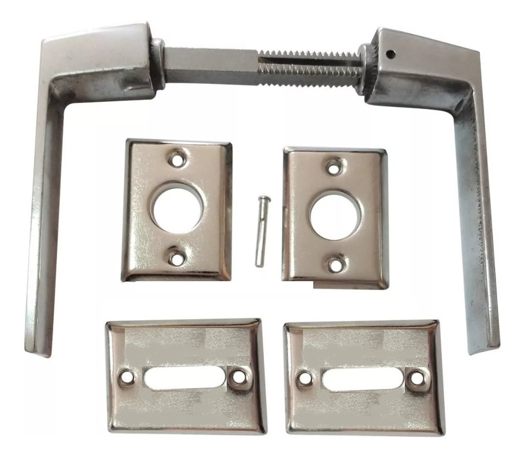 Manija D/B Biselada Aluminio Blanco P 85mm