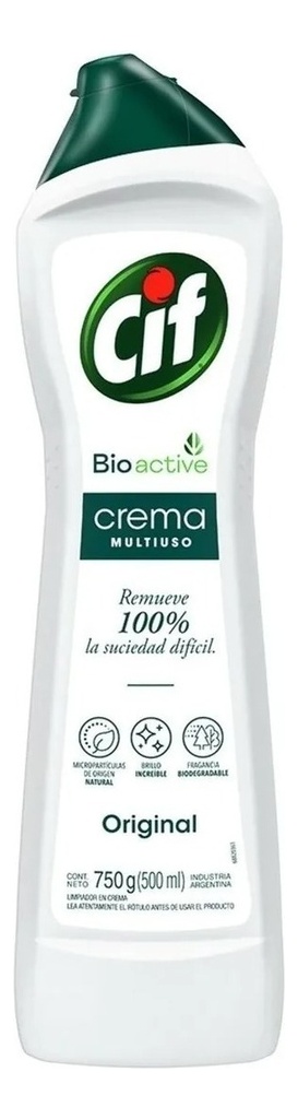 Limpiador Cremoso Bio Active Blanco Cif 375Gr