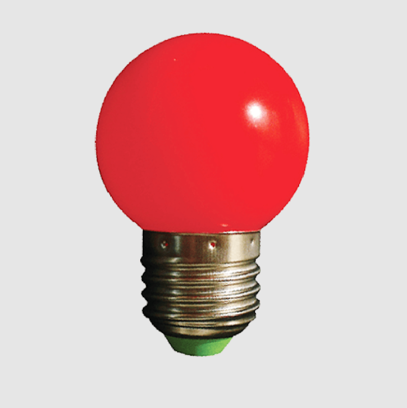 Lampara Led 1W G45 E 27 Rojo (Leuk)