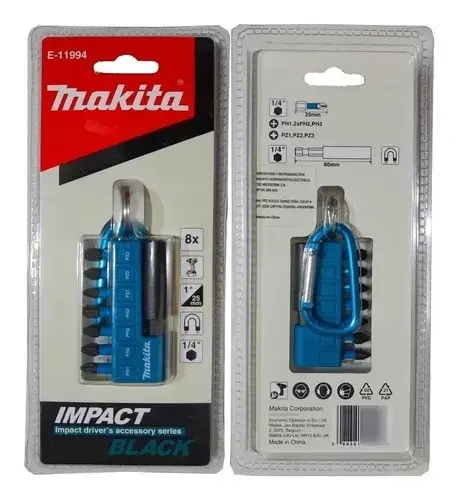 Set Impacto Black 8 Piezas E-11994