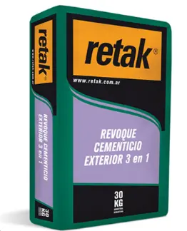 Revoque Cementicio Exterior (30kg) Retak® ST00208