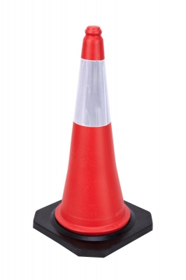 Cono Reflectivo Naranja Base Goma 50 Cm Reforzado