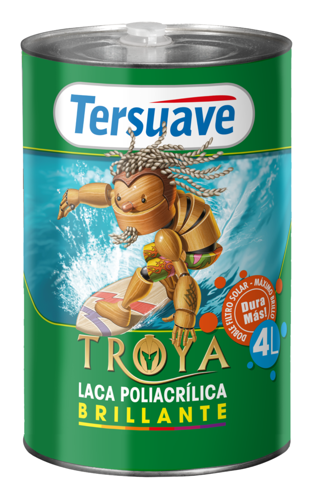 Laca Poliuretanica Troya Brillante x 4 lts