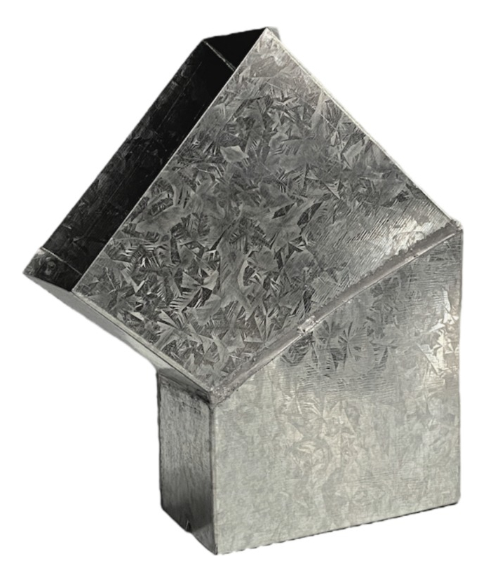 Codo Rectangular Chapa Negro 2x3 A 90°